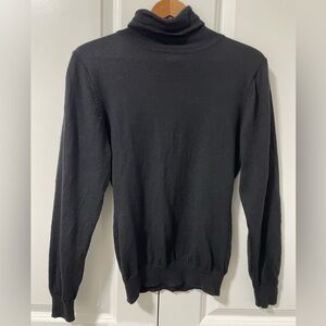 #100-COLLECTION -100 % pure wool black turtle neck